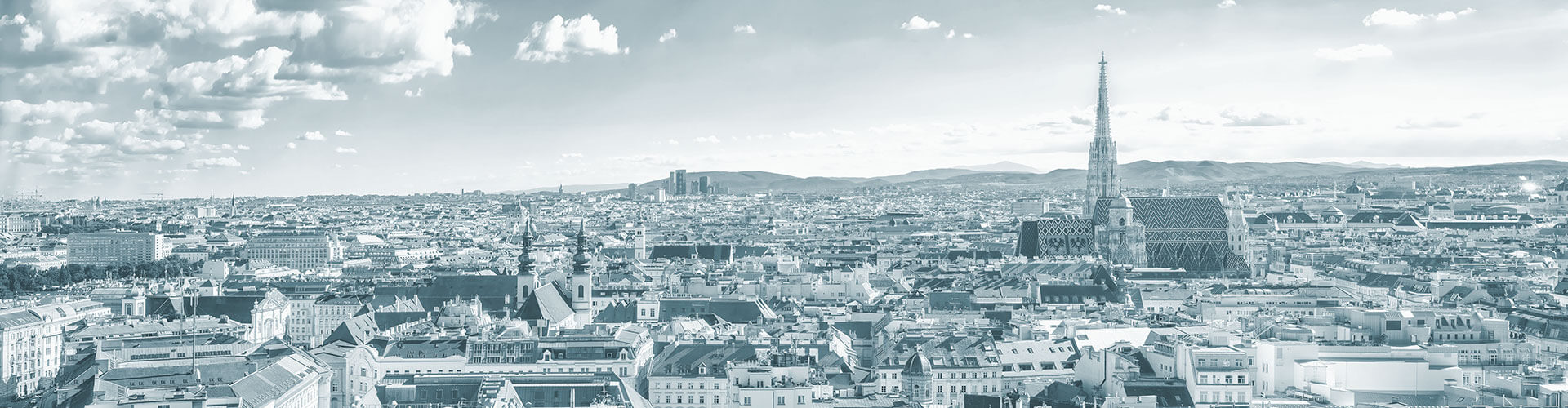 Panoramic view of Vienna city, Austria